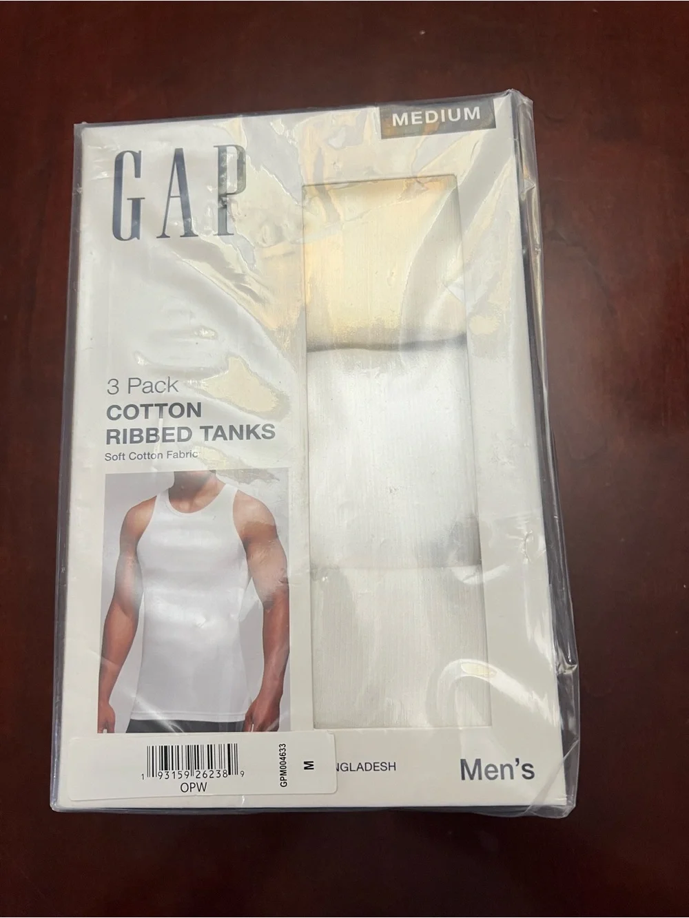 GAP Men’s White Cotton Ribbed Tank 3-Pack